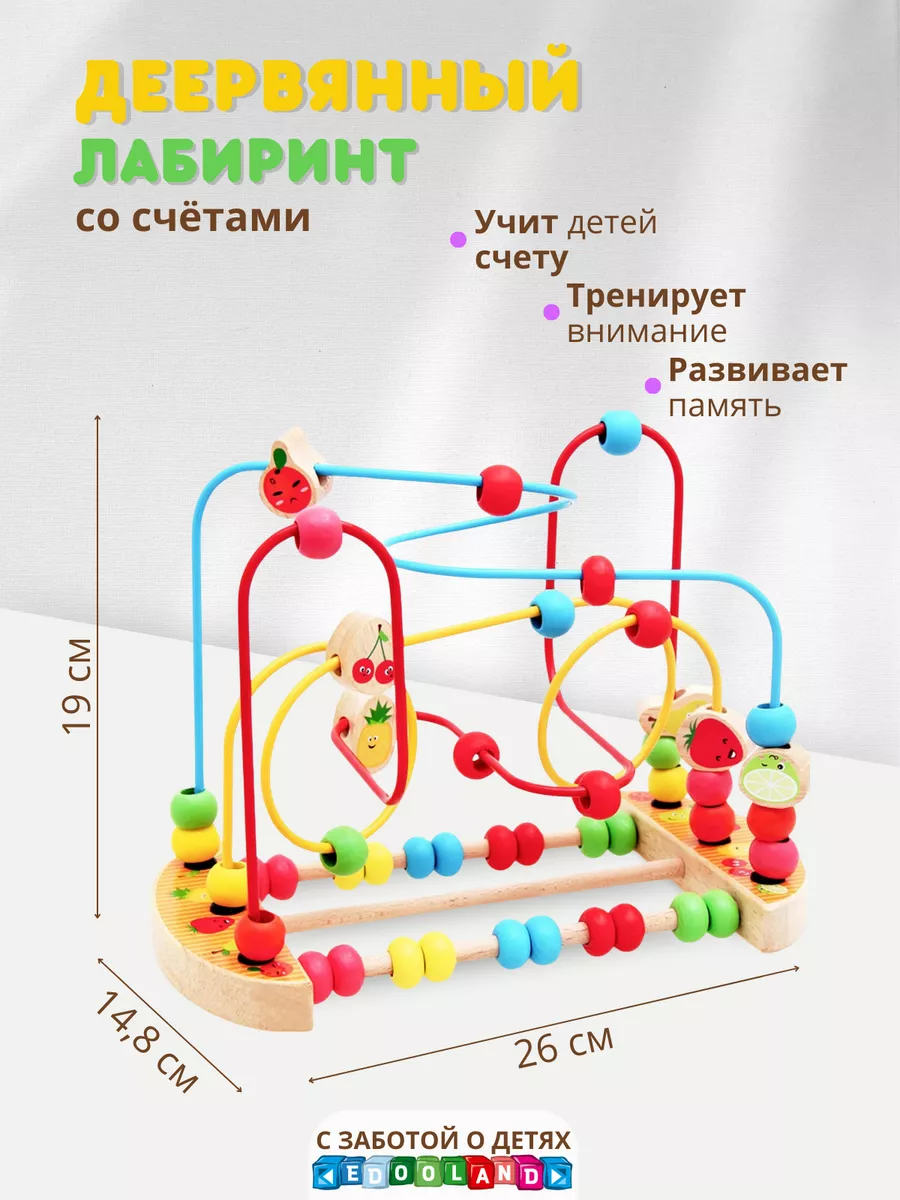 Развивающие игры для детей Лабиринт фрукты KEDOO 82100233 купить за 1 074 ₽  в интернет-магазине Wildberries