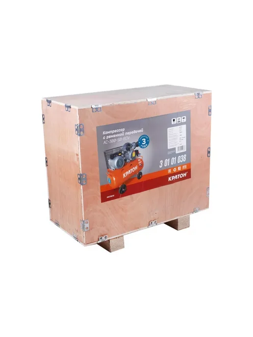 КРАТОН Компрессор с прямой передачей AC-300-50-BDV, 50 л, 2 шт, фото 8