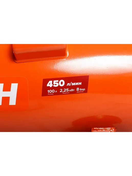 КРАТОН Безмасляный компрессор с прямой передачей AC-450-100-OFS, 100 л, фото 4