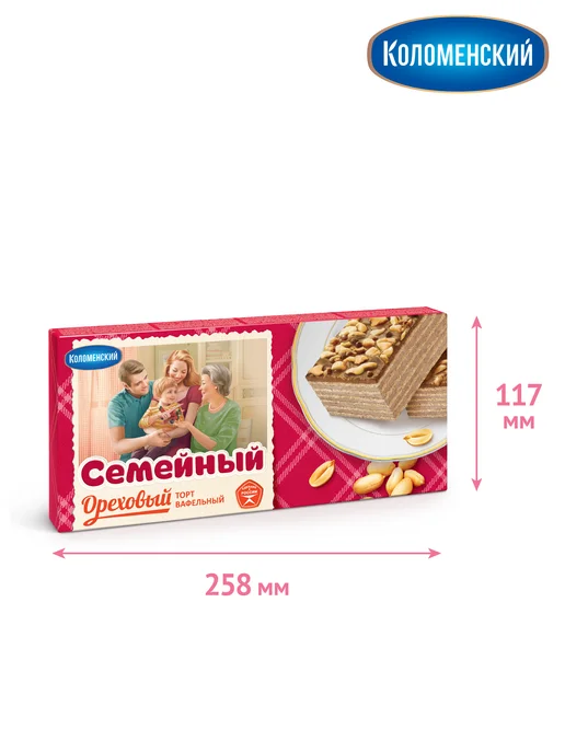 Коломенское Торт "Семейный" Ореховый 230 гр, 230 г, фото 5