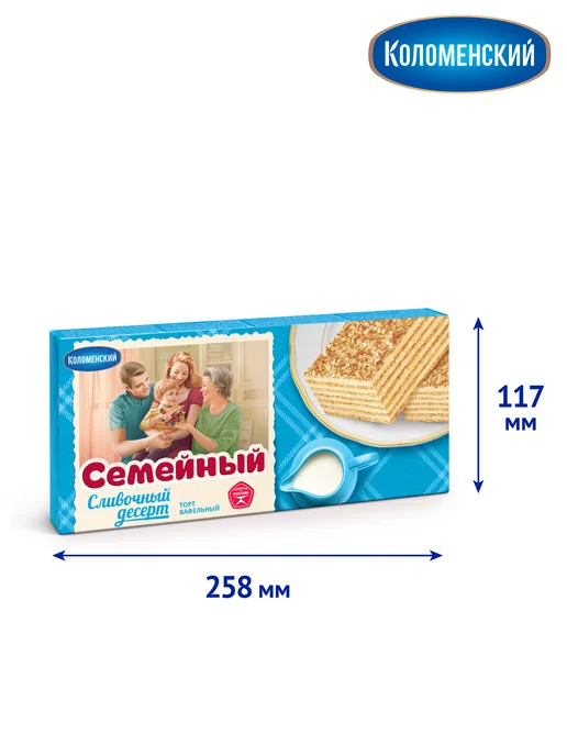 Коломенское Торт "Семейный" Сливочный десерт" 230 гр, 230 г, фото 7