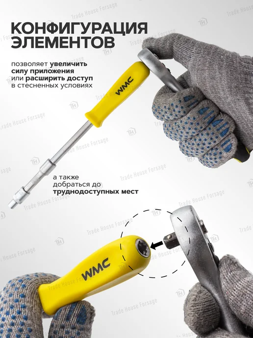 WMC Tools Набор инструментов для авто 46 предметов, вариант, фото 5