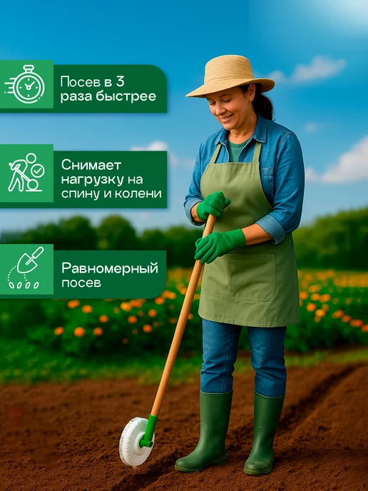 Благодатное земледелие Сеялка ручная точного посева для семян и моркови, вариант, фото 2