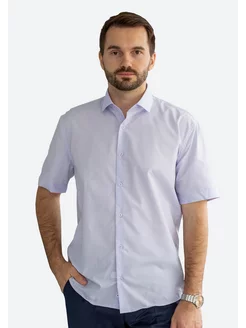 Рубашка классическая с коротким рукавом slim fit хлопок NINO PACOLI 82714671 купить за 2 097 ₽ в интернет-магазине Wildberries