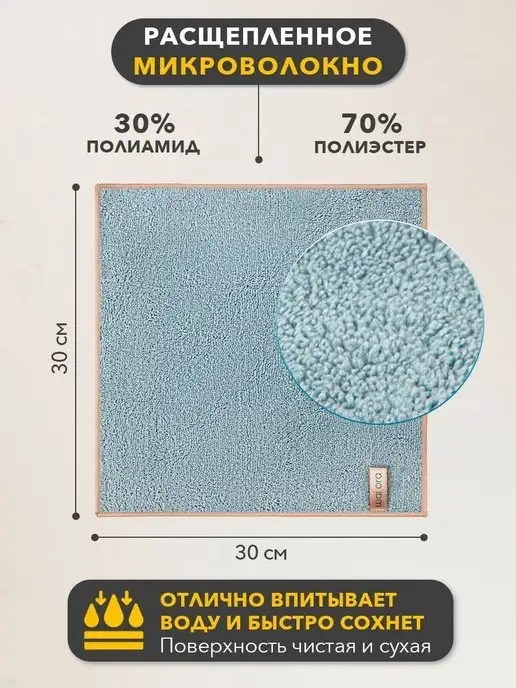 Wai Ora Салфетка для уборки пыли 30х30, 30x30, фото 4