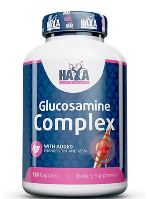 Haya Labs Glucosamine Chondroitin & MSM Complex. Глюкозамин 120 капсул, вариант, фото 4