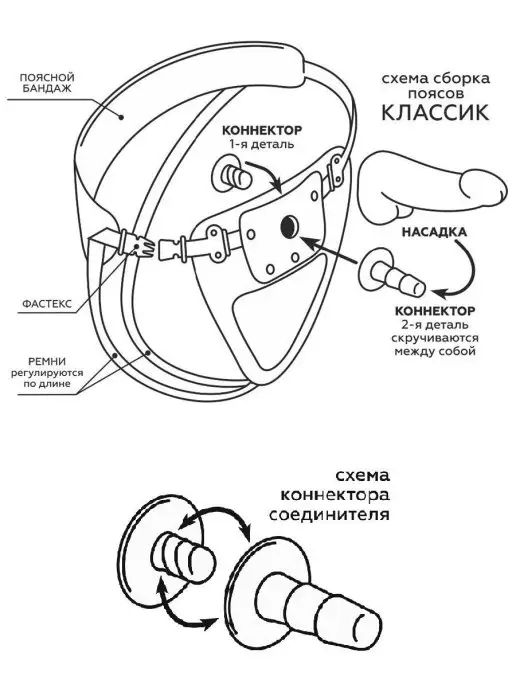 Trestsex Насадка фаллоимитатор на страпон харнесс 21.6cm, вариант, фото 7