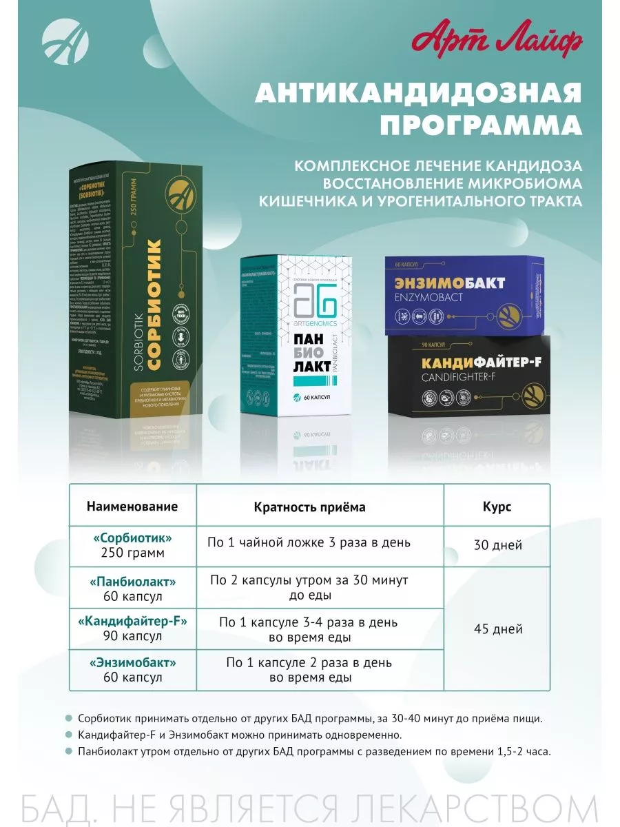 Панбиолакт для кишечника Арт Лайф 83264633 купить за 2 265 ₽ в  интернет-магазине Wildberries