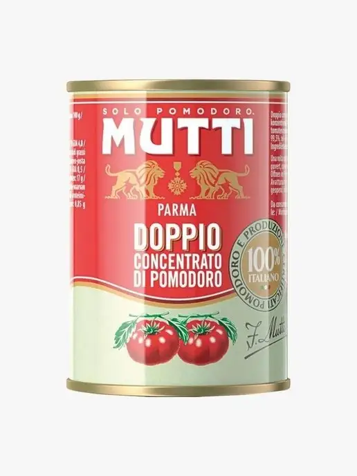 Mutti Томатная паста с массовой долей сухих веществ 28%, 2х140 г, 140 г, фото 2