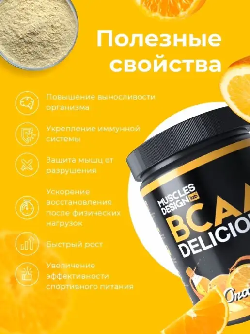 Muscles Design Lab BCAA порошок, аминокислоты спортивное питание бцаа 200 гр, 200 г, фото 2