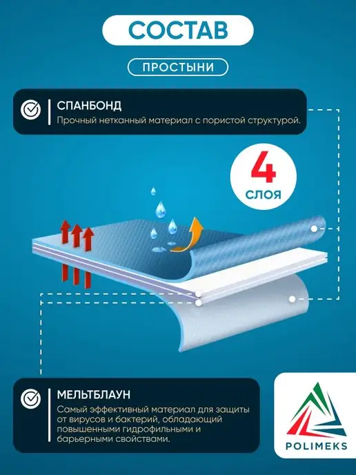 Polimeks Простыни одноразовые в рулоне, белый, фото 6