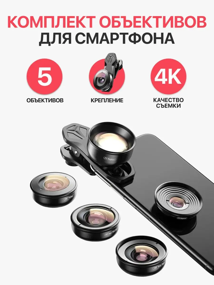 Комплект объективов 5-in-1 HB5 для смартфона