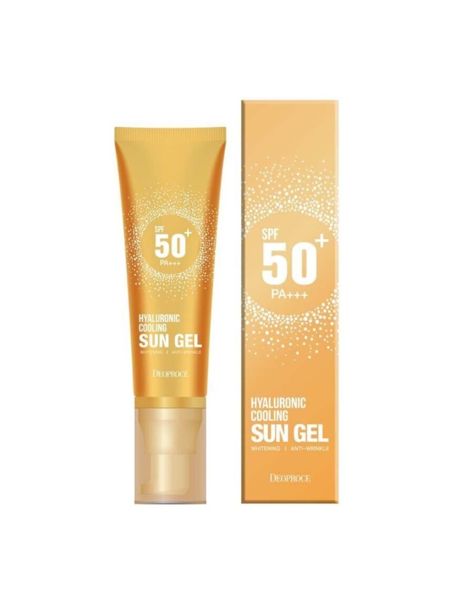 Deoproce Hyaluronic Cooling Sun Gel SPF 50. Deoproce Hyaluronic Cooling Sun Gel spf50+pa+++ освежающий солнцезащитный гель. Солнцезащитный крем Deoproce Sun Gel SPF 50. Корейский крем СПФ 50.