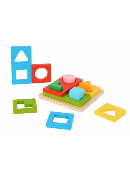 Tooky Toy Сортер "Геометрические фигуры", бежевый, фото 8