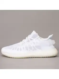 Кроссовки adidas Yeezy Boost 350 V2, Mono White KedRock 83435882 купить за 4 528 ₽ в интернет-магазине Wildberries