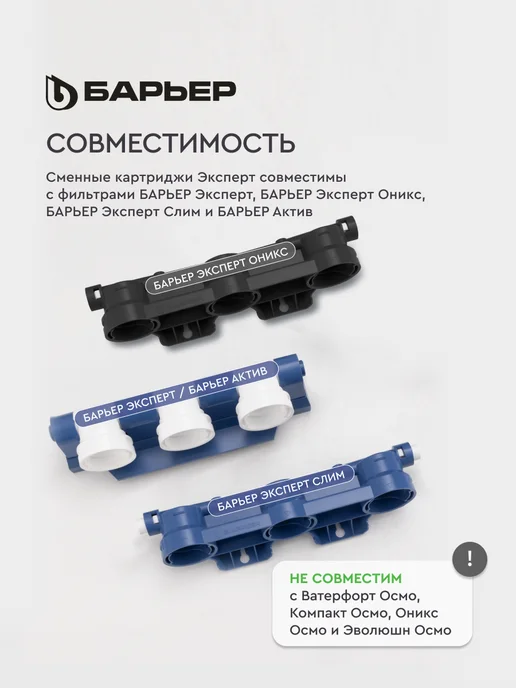 БАРЬЕР Комплект сменных фильтров под мойку Эксперт Жесткость, Сменный фильтр для воды, фото 7
