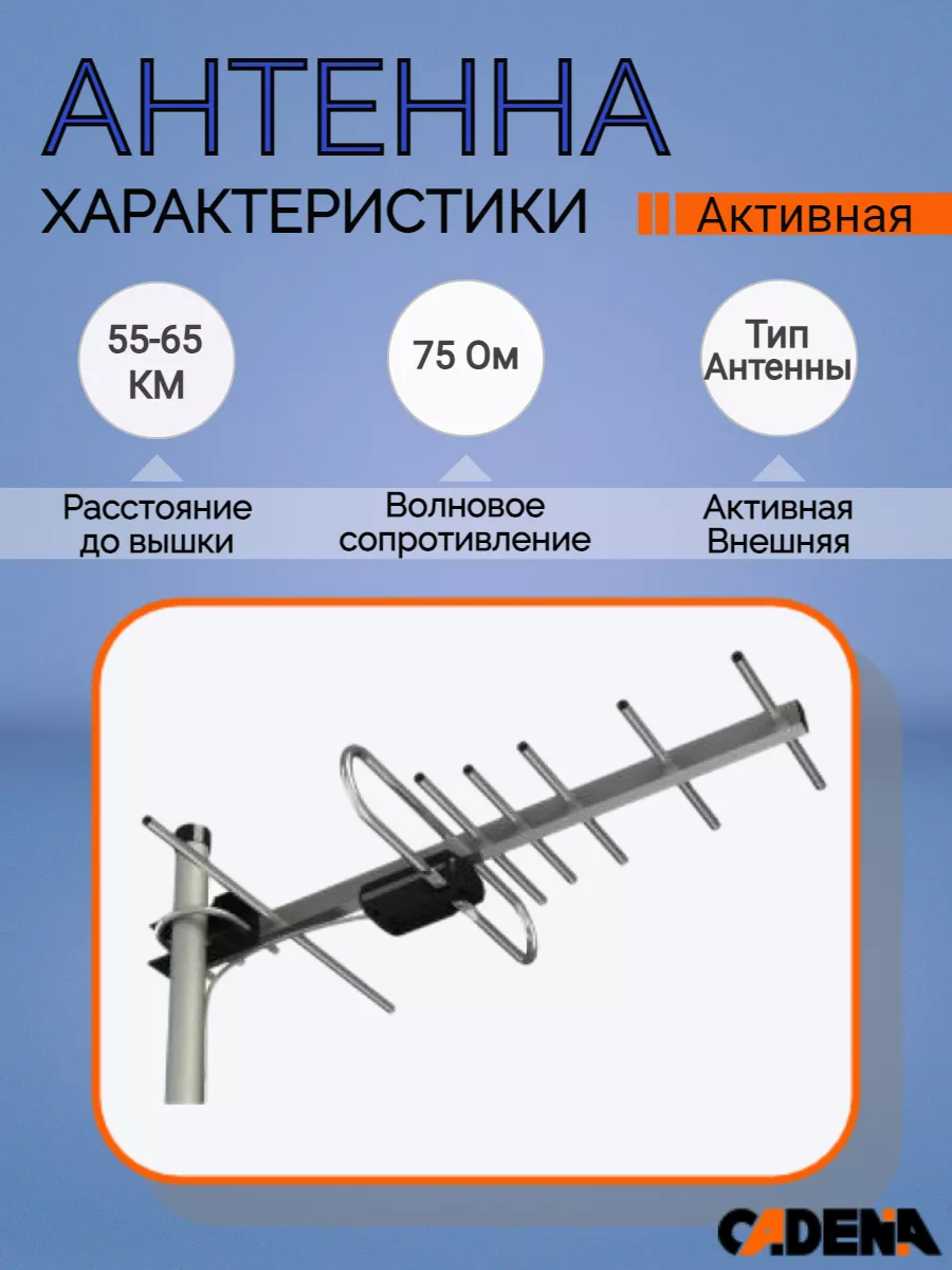 Антенна телевизионная наружная CADENA 83493713 купить за 1 098 ₽ в  интернет-магазине Wildberries