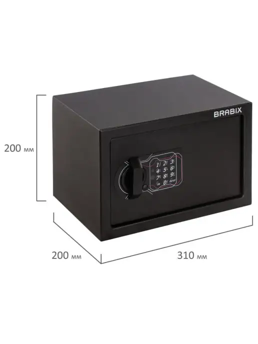 BRABIX Сейф мебельный "SF-200EL", 200х310х200 мм, 200x310x200 мм, фото 7