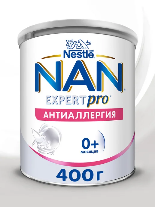 NAN Детская смесь Антиаллергия с рождения, 400 г, 400 г