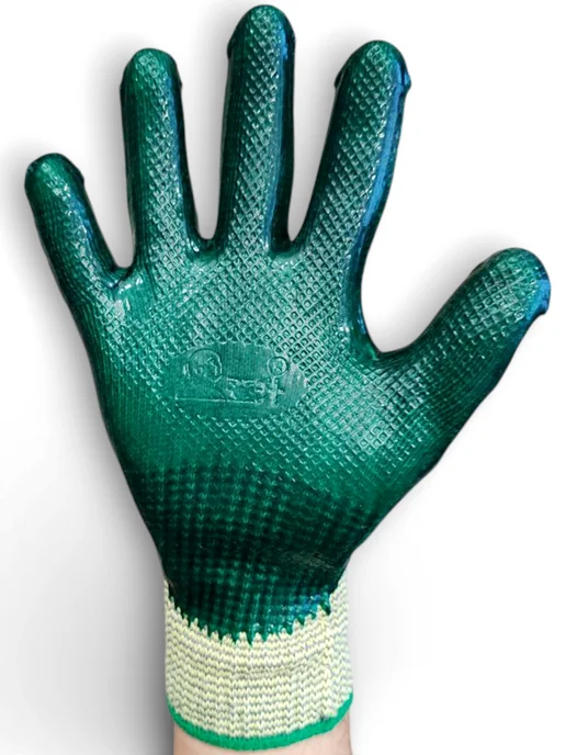 HandPulse Перчатки рабочие прорезиненные большой размер, серый, фото 3