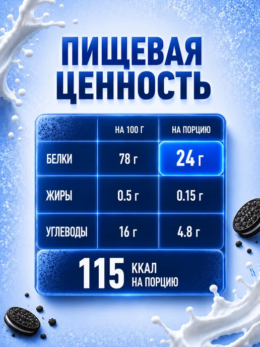 Muscles Design Lab Протеин protein сывороточный, вкус "Oreo", без сахара, вариант, фото 2
