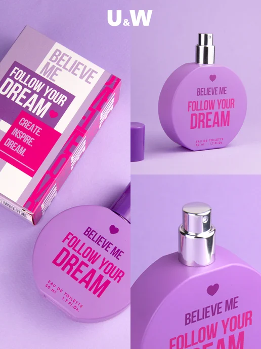 You&World Духи сладкие стойкие Believe me follow your dream 50 мл, 50 мл, фото 4