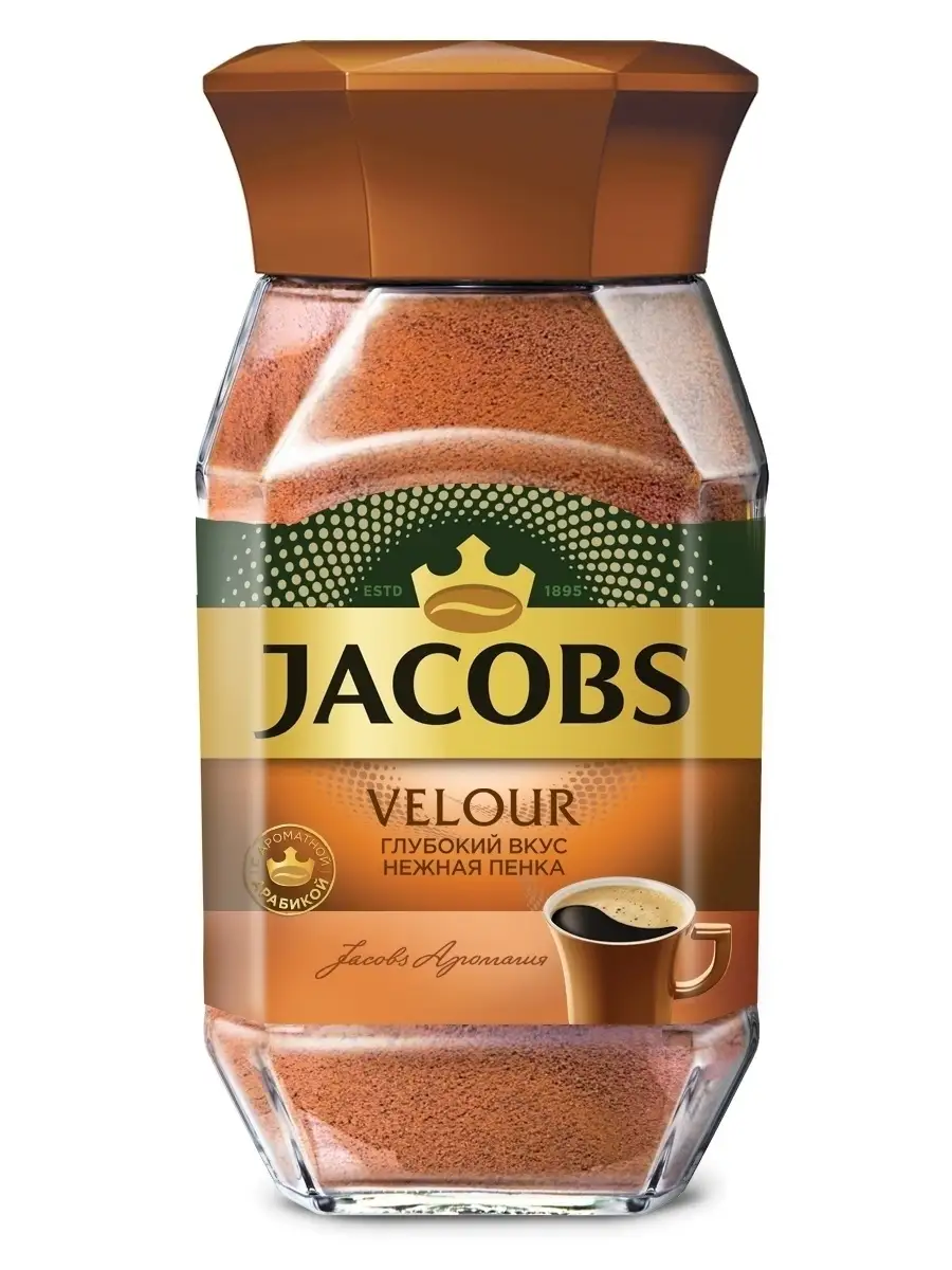 Кофе Jacobs Monarch Velour растворимый порошкообразный 95 г Jacobs 83881343  купить в интернет-магазине Wildberries