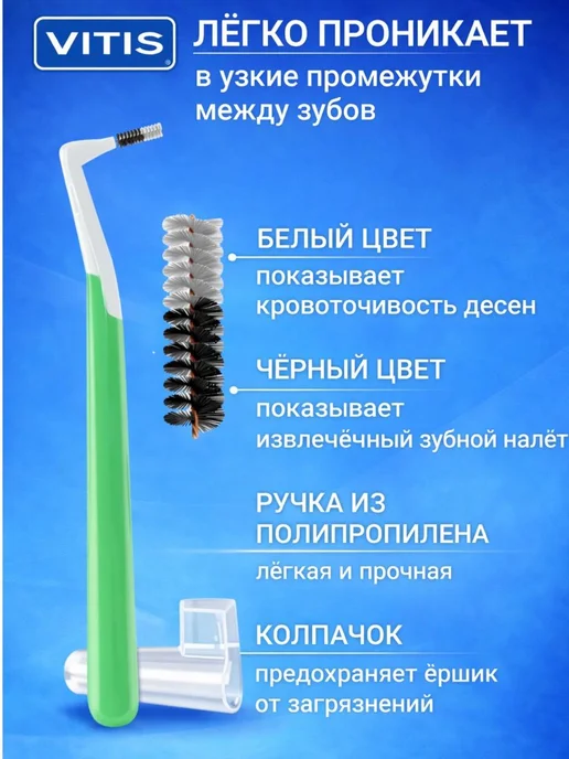 Vitis Ершики для брекетов межзубные Interprox Plus Micro PHD 1.1 м…, 1,1 м, фото 2