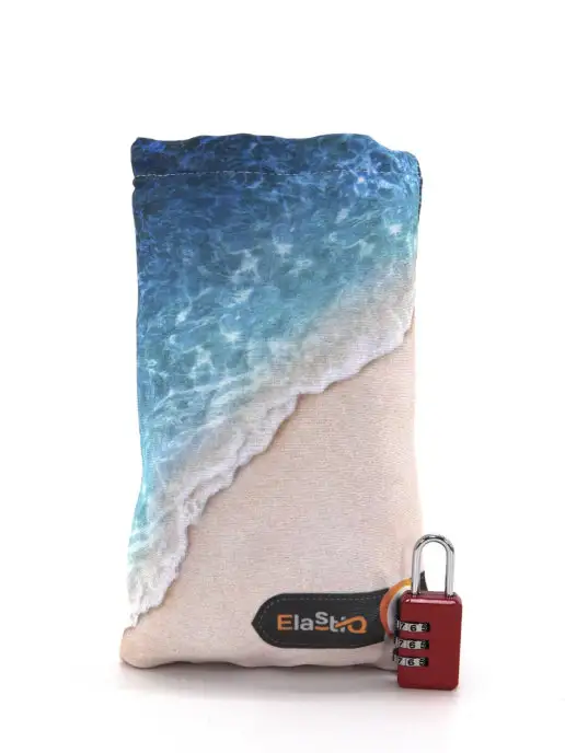 ElastiQ Чехол для чемодана М "Fluffy M", голубой, фото 6