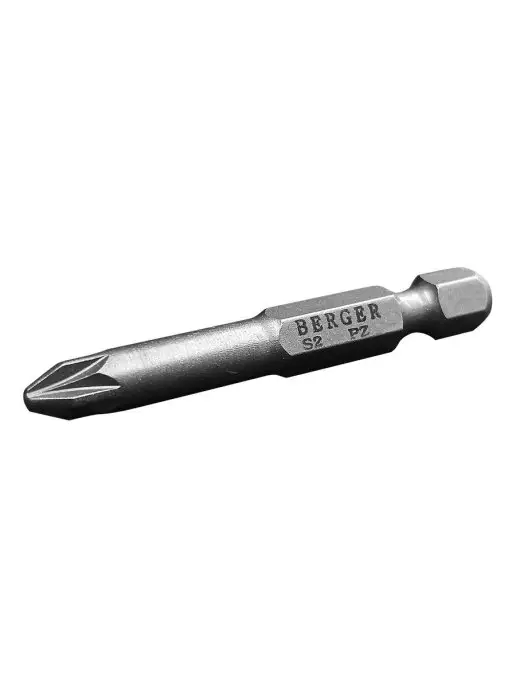 BERGER Биты магнитные, PZ3x50мм, 2 шт, S2, 3x50 мм, 2 шт