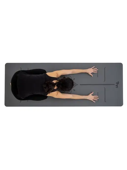 Who Yoga Коврик для йоги "Графит", серый, фото 8