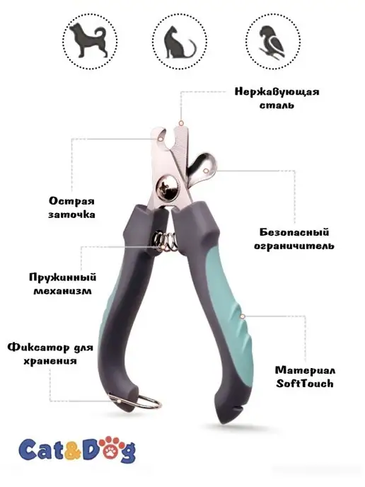 Сat&Dog Когтерезка для кошек, когтерез для собак, серый, фото 3