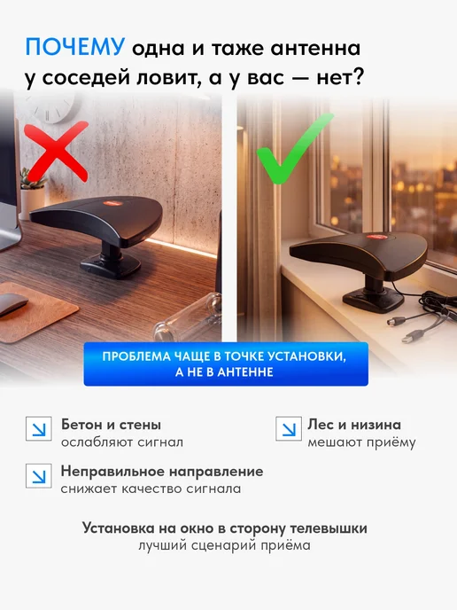 Рэмо Мощная комнатная антенна DVB-T2 с усилителем (до 40км), вариант, фото 2