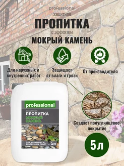 Пропитка для камня защитная с эффектом Мокрый камень 5л PROFESSIONAL 84338867 купить за 1 637 ₽ в интернет-магазине Wildberries