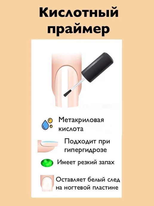 ADRICOCO Бескислотный праймер для ногтей,гель лака,маникюра,педикюра, вариант, фото 2