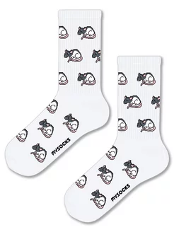 Носки с принтом Крысы MySocks 84360501 купить за 374 ₽ в интернет-магазине Wildberries