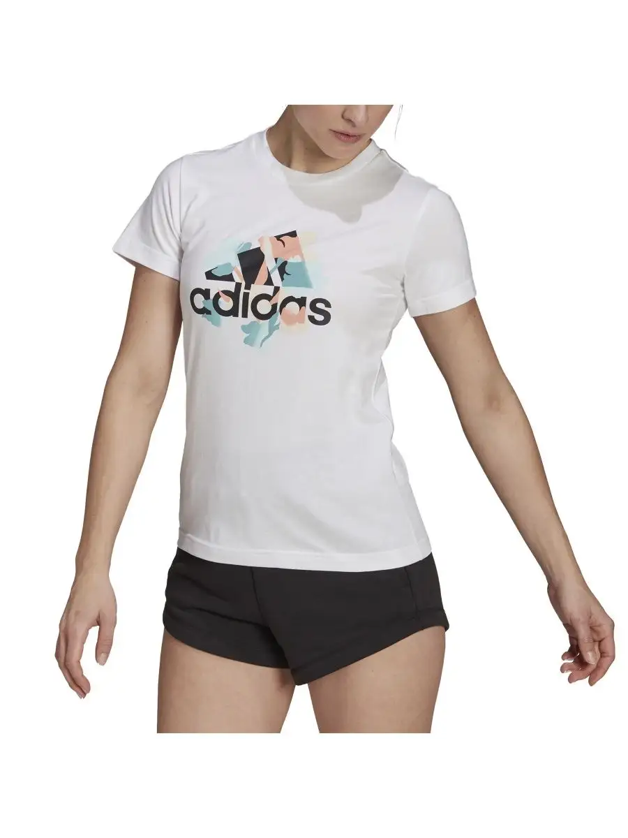 Adidas floral tee sale