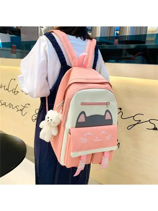 Klass и точка Портфель школьный для девочки комплект в 4 в 1, белый, фото 5