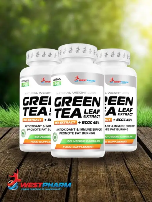 Westpharm Vegan line Экстракт зеленого чая, 60 капсул, зеленый, фото 2