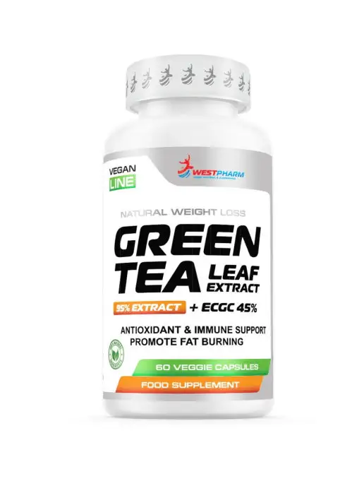 Westpharm Vegan line Экстракт зеленого чая, 60 капсул, зеленый, фото 3