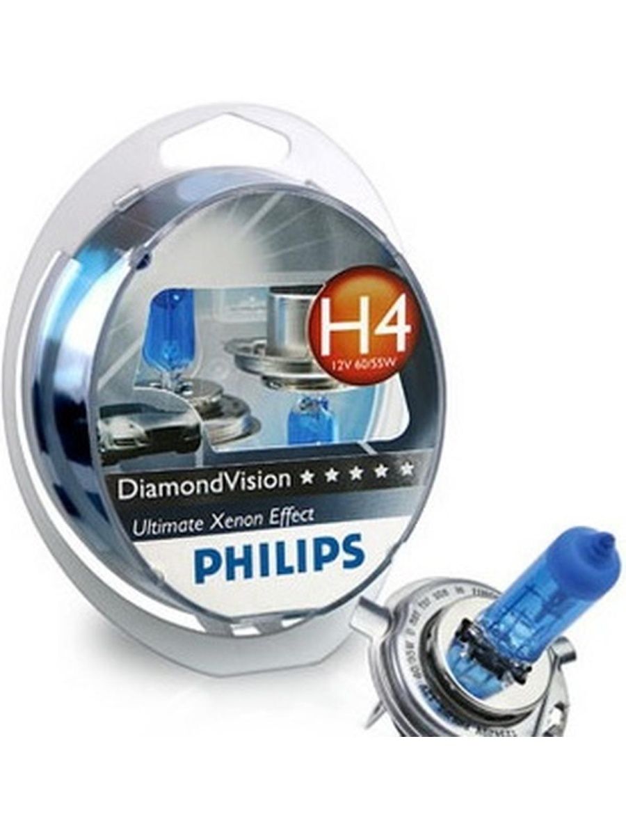 Philips h4 купить. Галогеновые лампы Филипс н4. Комплект ламп Philips 12v h4 60/55w Diamond Vision. Лампы Philips h4 55\60w-12v Diamond Vision 5000k. Лампа Philips h4 12v 60/55w Дальний свет.
