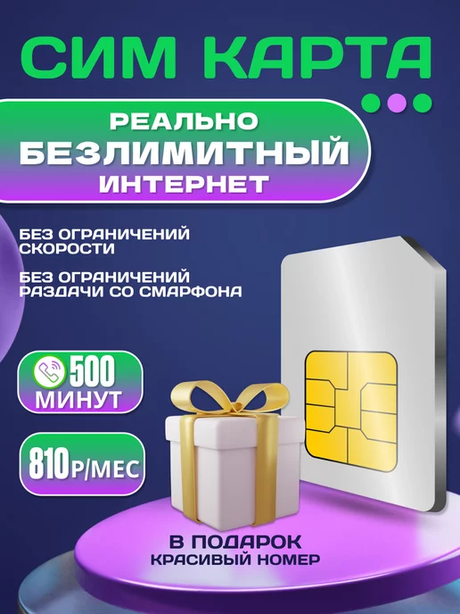 ALL SIM Сим карта с безлимитным интернетом с раздачей