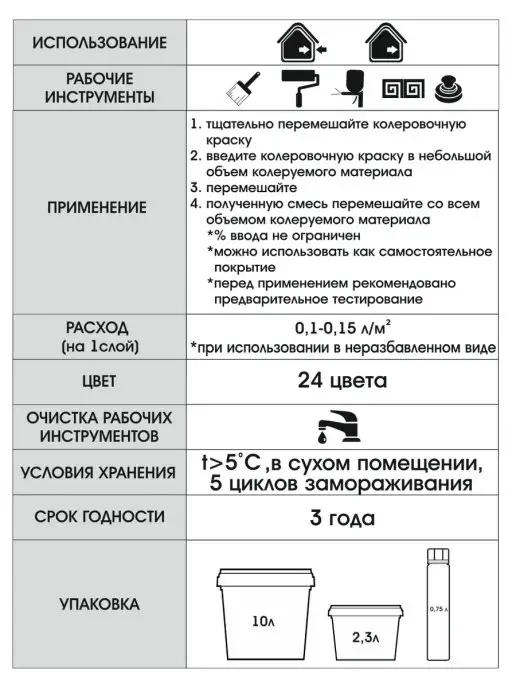 Palizh Колеровочная краска Кирпичная 2,3л, 2,3 л, фото 3