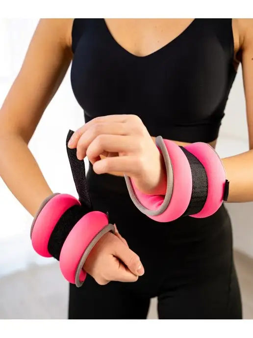 onlytop Утяжелители для ног и рук спортивные 2 шт по 1 кг, 2 шт, 250 г, фото 5