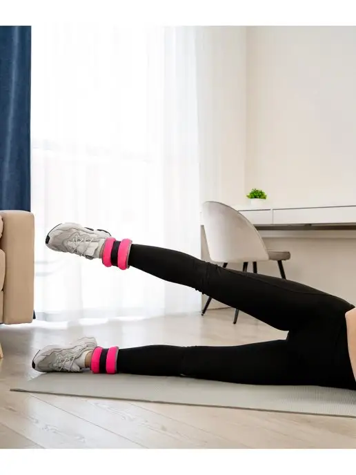 onlytop Утяжелители для ног и рук спортивные 2 шт по 1 кг, 2 шт, 250 г, фото 6