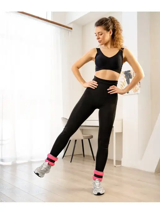 onlytop Утяжелители для ног и рук спортивные 2 шт по 1 кг, 2 шт, 250 г, фото 8