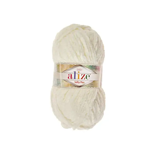 Пряжа для вязания «Softy Plus» 120м/100г, 62 светло-молочный