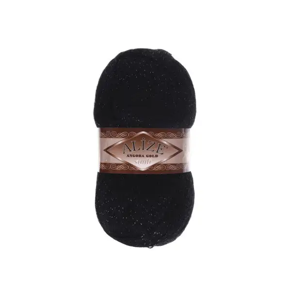 Пряжа для вязания «Angora Gold Simli» 500м, 60 черный