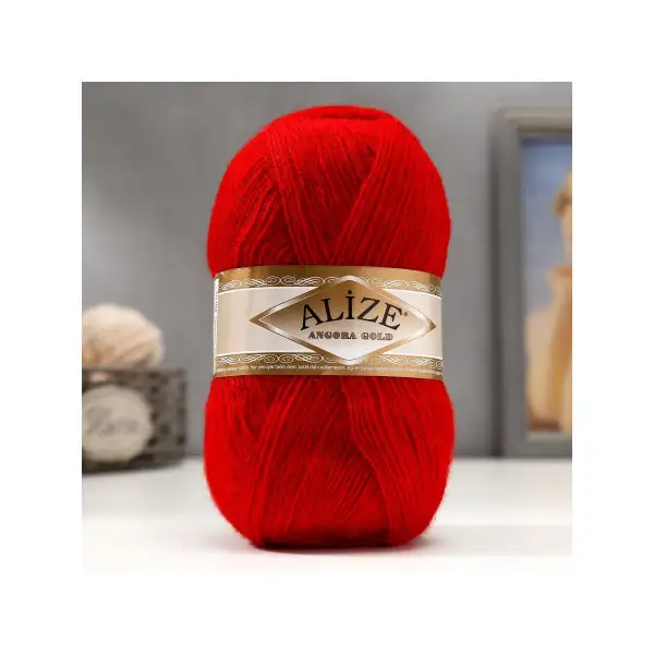 Пряжа для вязания «Angora Gold» 550м/100гр, 106 красный