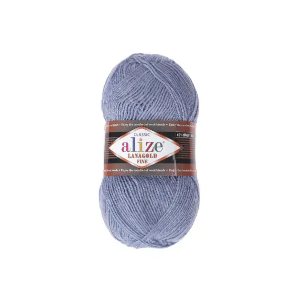 Пряжа для вязания «Lanagold fine» 390м/100гр, 221 джинс